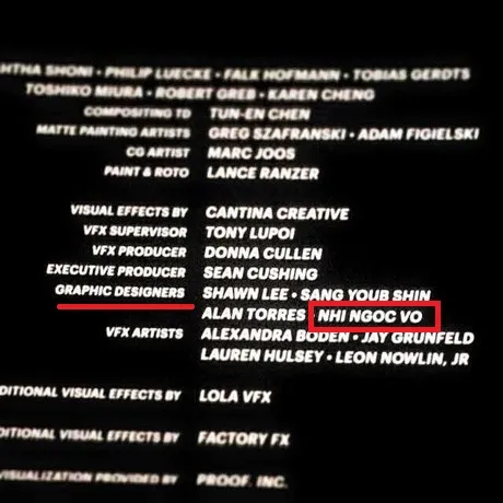 Nhi góp mặt trong danh sách những người thiết kế đồ họa cho “Fast and Furious 7”