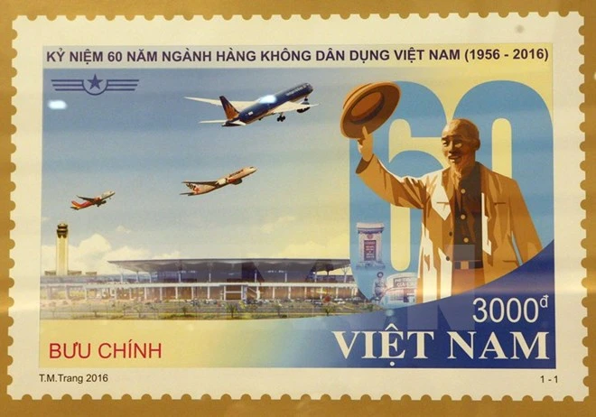 Phát hành bộ tem kỷ niệm 60 ngành hàng không dân dụng Việt Nam ảnh 1 Phát hành bộ tem kỷ niệm 60 ngành hàng không dân dụng Việt Nam ảnh 1