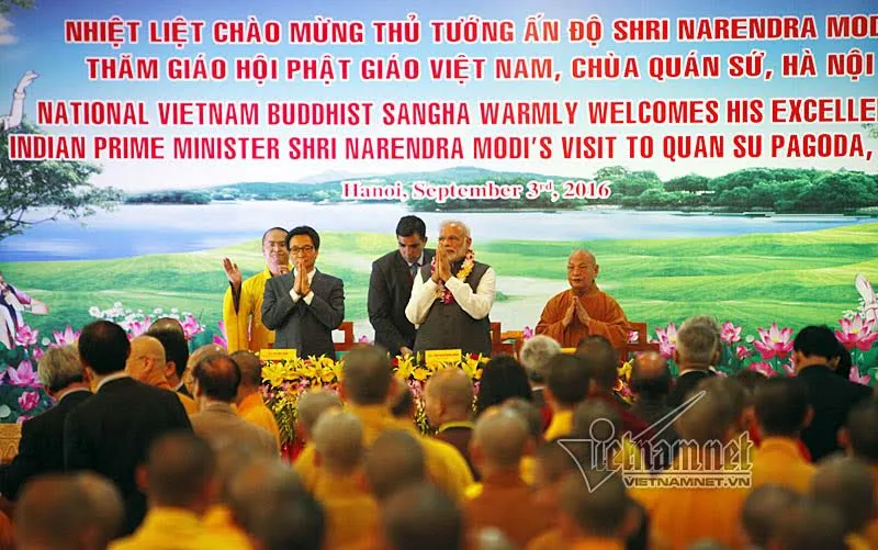 Thủ tướng Narendra Modi, Thủ tướng Ấn Độ, Thủ tướng Ấn Độ thăm VN, chùa Quán Sứ