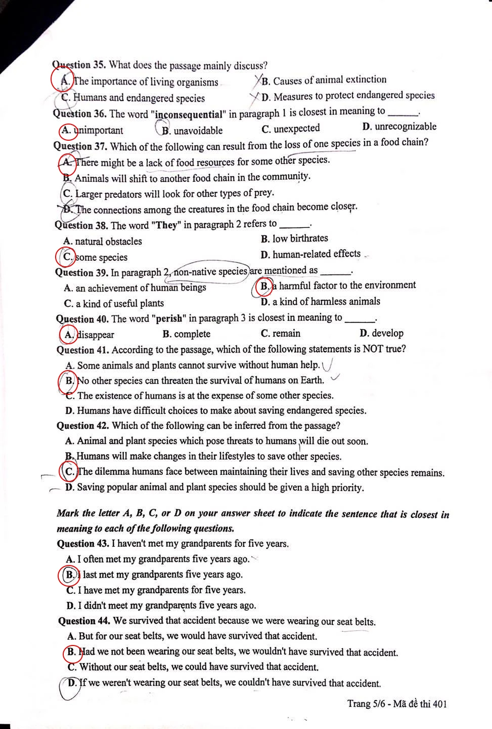 Đáp án, gợi ý bài giải các mã đề môn thi tiếng Anh ảnh 15 Đáp án, gợi ý bài giải các mã đề môn thi tiếng Anh ảnh 15
