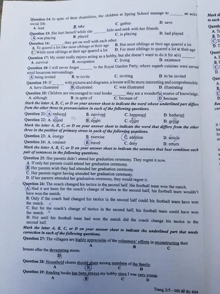 Đề thi và gợi ý bài giải môn Ngoại ngữ kỳ thi THPT 2019 ảnh 2 Đề thi và gợi ý bài giải môn Ngoại ngữ kỳ thi THPT 2019 ảnh 2