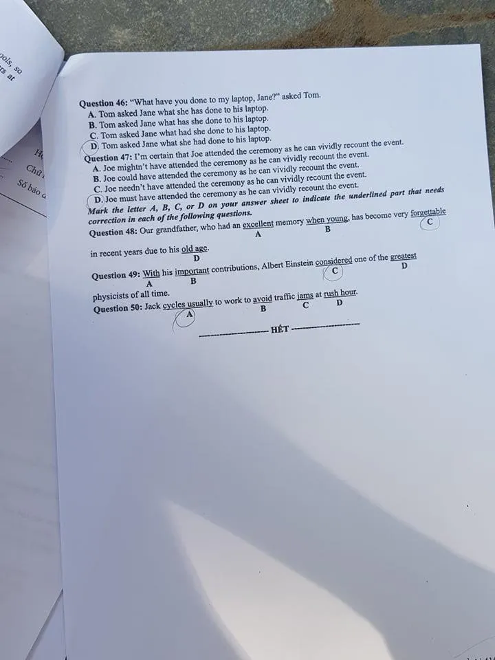 Đề thi và gợi ý bài giải môn Ngoại ngữ kỳ thi THPT 2019 ảnh 4 Đề thi và gợi ý bài giải môn Ngoại ngữ kỳ thi THPT 2019 ảnh 4