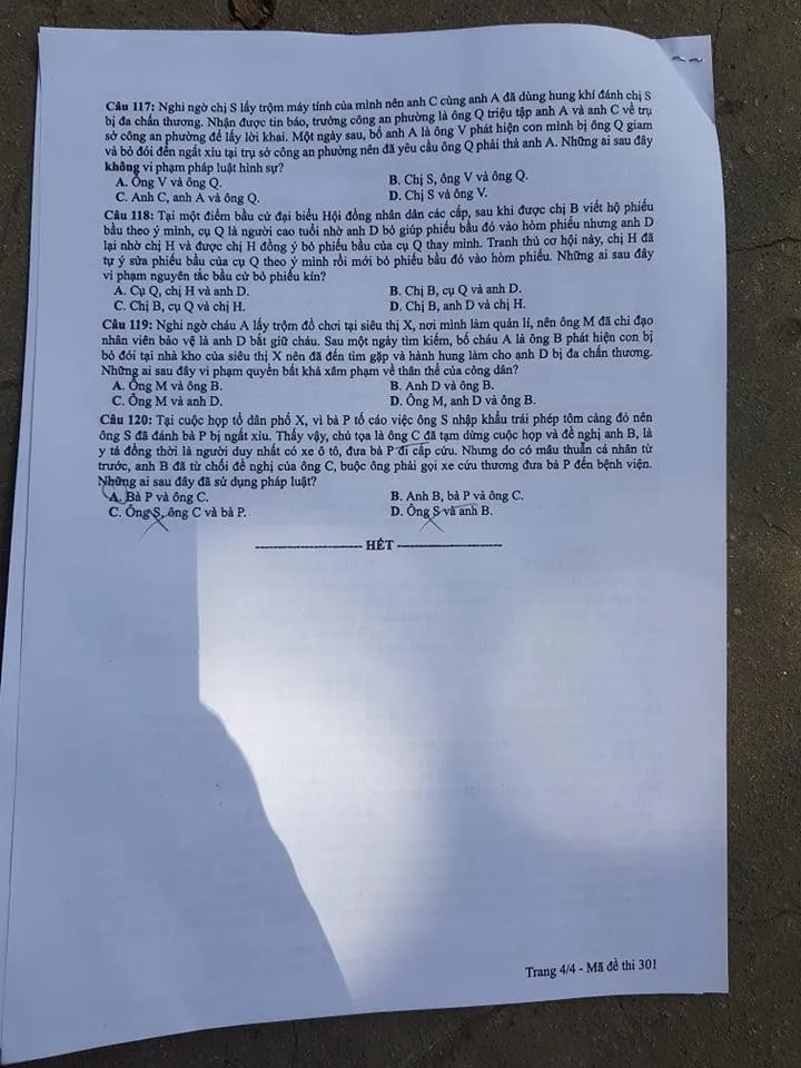 Đề thi và gợi ý bài giải môn GDCD kỳ thi THPT quốc gia 2019 ảnh 4