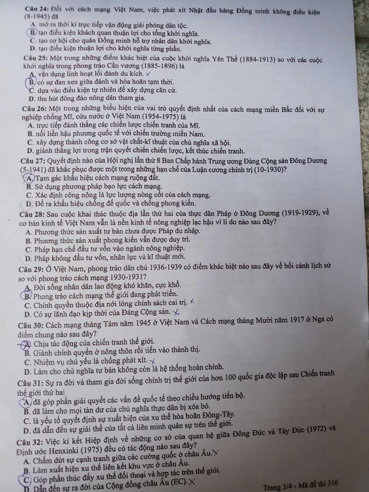 Đề thi và gợi ý bài giải môn Lịch Sử kỳ thi THPT quốc gia 2019 ảnh 3