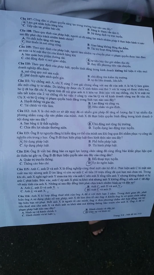 Mời bạn đọc xem đề thi GDCD kỳ thi THPT 2020 ảnh 3