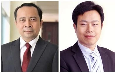 Chủ tịch Hội đồng Đại học Quốc gia Thành phố Hồ Chí Minh Vũ Hải Quân (ảnh trái), Chủ tịch Hội đồng Đại học Quốc gia Hà Nội Lê Quân