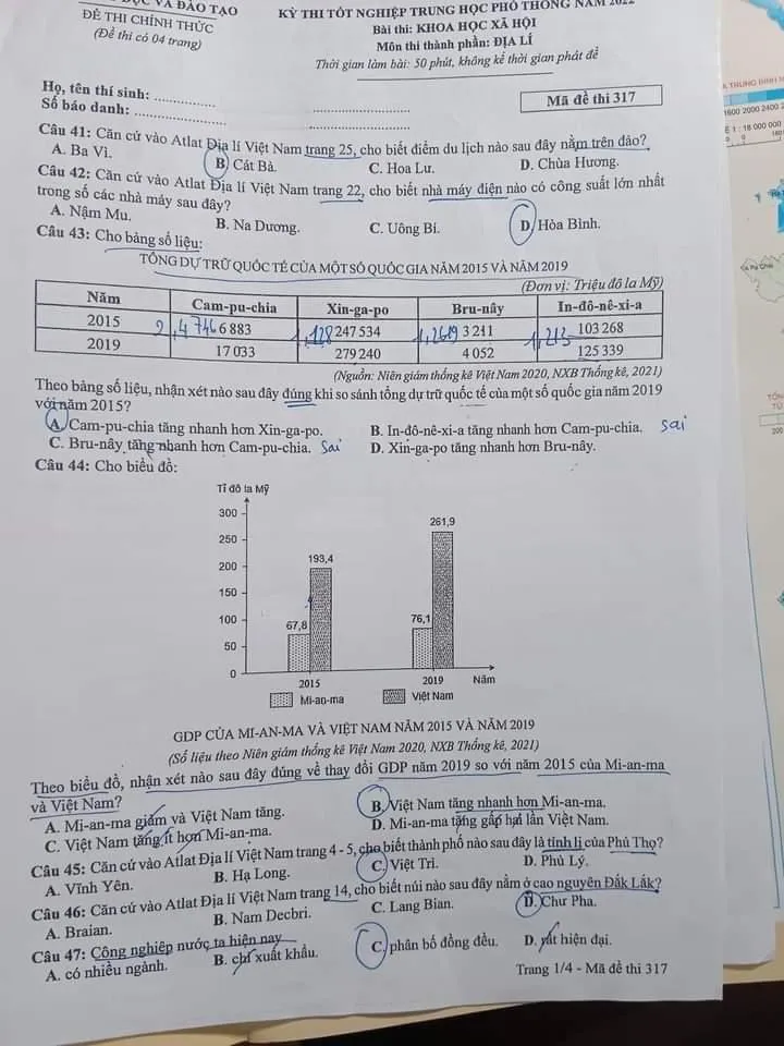 Cập nhật đề thi môn tổ hợp Khoa học xã hội ảnh 4