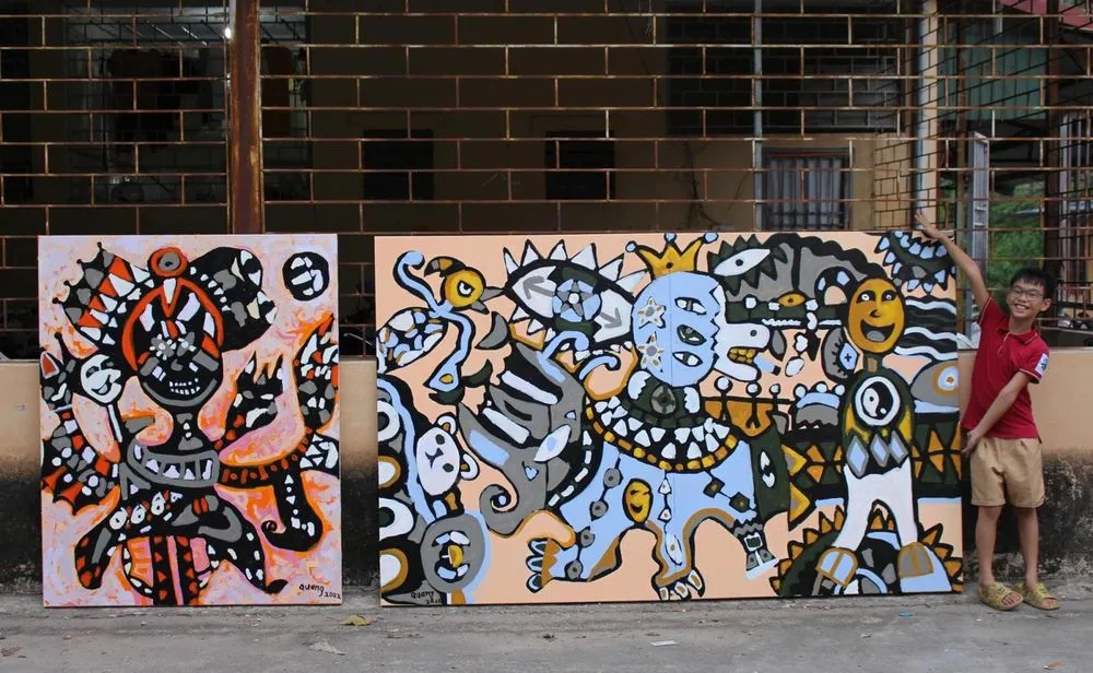 Tranh khổ lớn của Hồ Nhật Quang Tranh khổ lớn của Hồ Nhật Quang