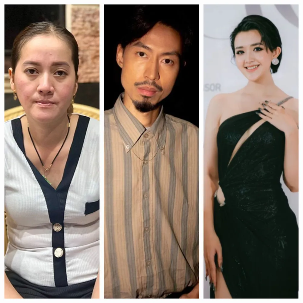 Từ trái sang: Hồng Loan, Đen Vâu, Quản Hân. Ảnh: FBNV Từ trái sang: Hồng Loan, Đen Vâu, Quản Hân. Ảnh: FBNV