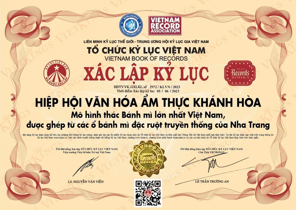 Chứng nhận của Tổ chức KLVN
