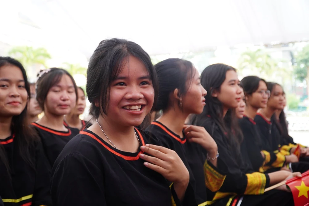 Học sinh Trường PT Dân tộc nội trú tỉnh Gia Lai. Ảnh : Lê Kiến