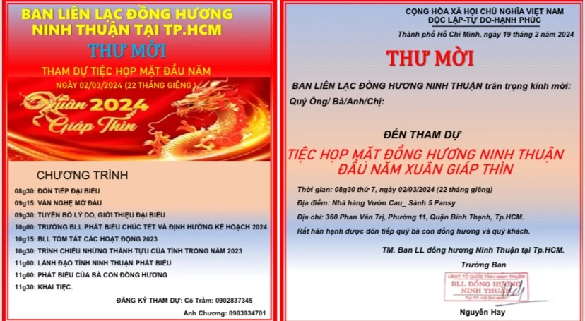 Thư mời họp mặt đồng hương Ninh Thuận tại TP.HCM nhân dịp Xuân Giáp Thìn. hop mat dong huong Ninh Thuan.jpg