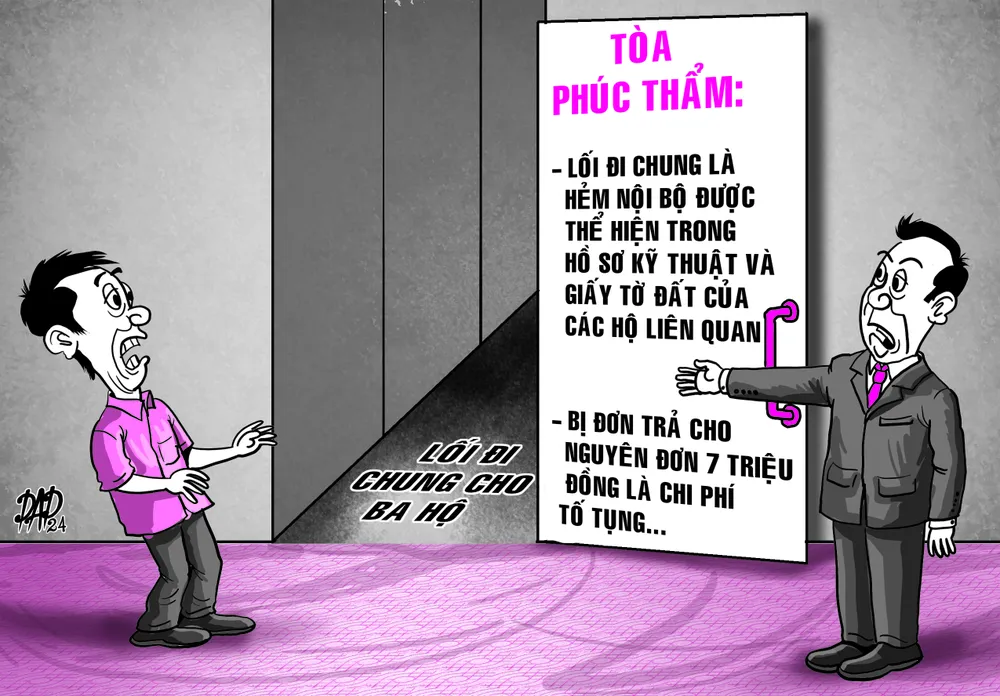 Tòa buộc bị đơn phải chấm dứt hành vi cản trở việc sử dụng lối đi chung của nguyên đơn và phải tháo dỡ cửa sắt trên lối đi. Ảnh minh họa: DAD loidichung.jpg