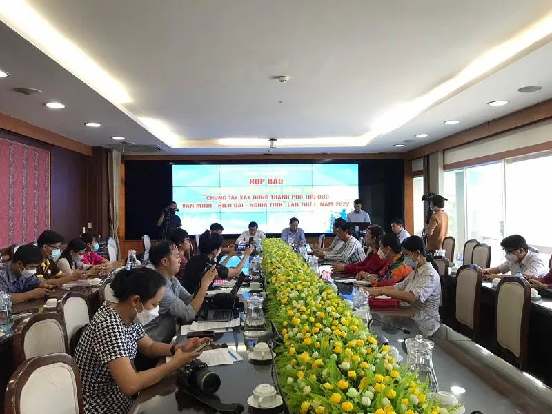 Họp báo về chương trình đi bộ đồng hành tại TP Thủ Đức. Ảnh: THANH TUYỀN