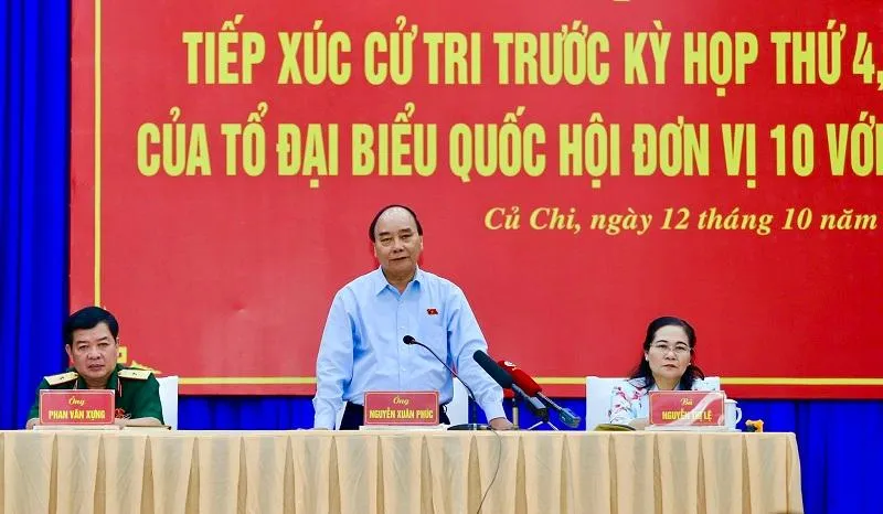 Chủ tịch nước tiếp xúc cử tri huyện Củ Chi: Không né tránh vấn đề tham nhũng, tiêu cực ảnh 1 Chủ tịch nước tiếp xúc cử tri huyện Củ Chi: Không né tránh vấn đề tham nhũng, tiêu cực ảnh 1