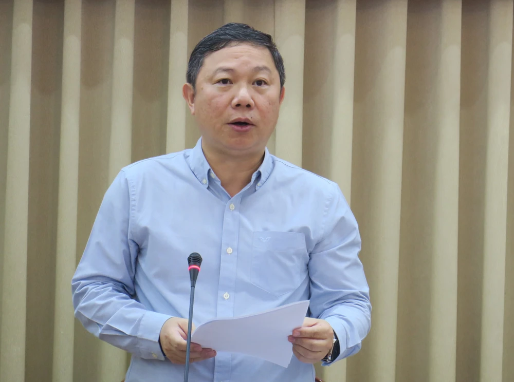 Phó Chủ tịch UBND TP.HCM Dương Anh Đức phát biểu tại hội nghị. Ảnh: THANH TUYỀN