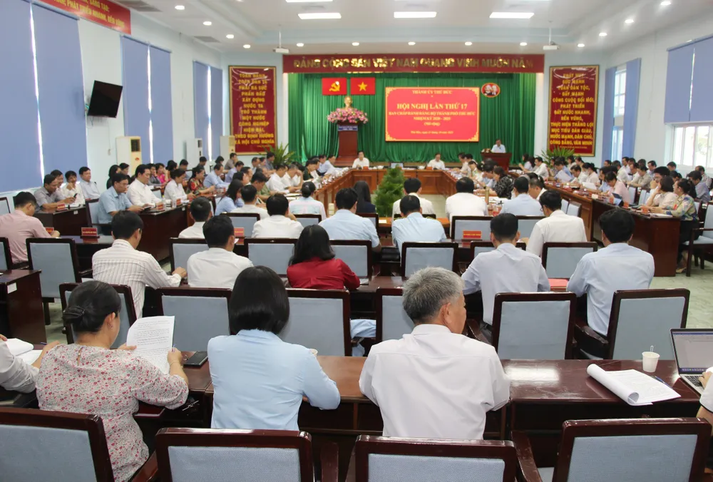 Toàn cảnh hội nghị. Ảnh: THANH THUỲ hoi-nghi-thanh-uy-thu-duc-nghi-quyet-98.jpg