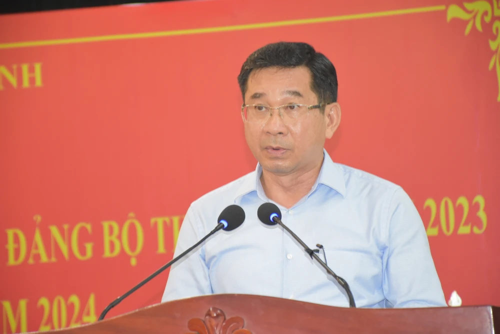 Chủ nhiệm UBKTTU TP.HCM Dương Ngọc Hải phát biểu tại hội nghị. Ảnh: THANH THUỲ 'Không tự kiểm tra khiến vi phạm nhỏ thành vi phạm to, có những vi phạm trở thành tội phạm'-UBKTTU-TPHCM-tong-ket-nganh (3).JPG
