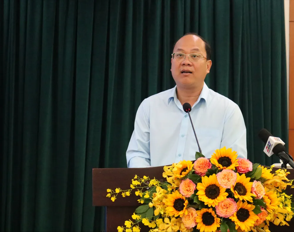Phó Bí thư Thường trực Thành uỷ TP.HCM Nguyễn Hồ Hải kết luận hội nghị. Ảnh: THANH TUYỀN TP.HCM: Không để các cơ quan báo chí giảm sức chiến đấu vì sắp xếp lạitphcm-tong-ket-hoat-dong-bao-chi (2).JPG