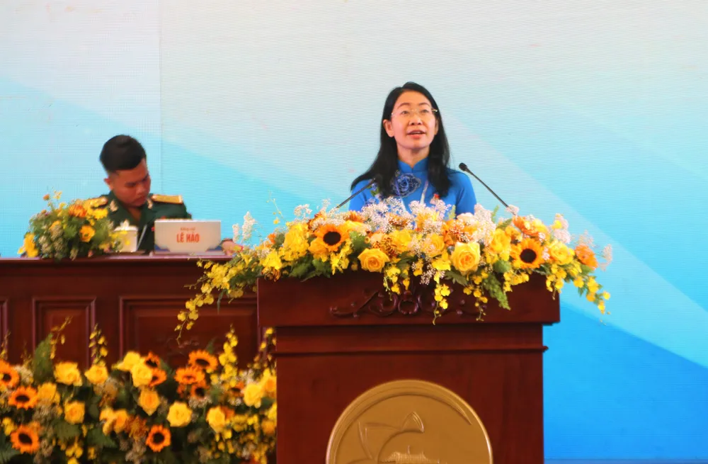 Bà Phan Thị Thanh Phương tái đắc cử Bí thư Thành đoàn TP.HCM. Ảnh: THẢO PHƯƠNG