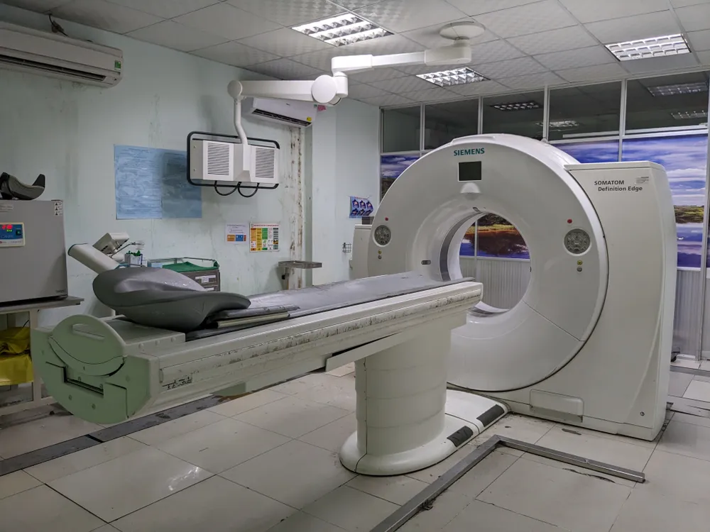 Máy CT-scan duy nhất đang còn hoạt động của BV Chợ Rẫy. Ảnh: BVCC Máy CT-scan duy nhất đang còn hoạt động của BV Chợ Rẫy. Ảnh: BVCC