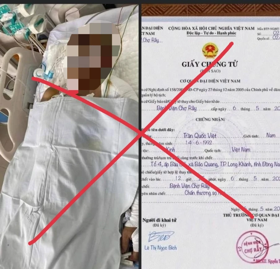 BV Chợ Rẫy cảnh báo đây là thông tin giả mạo. Ảnh: BVCC