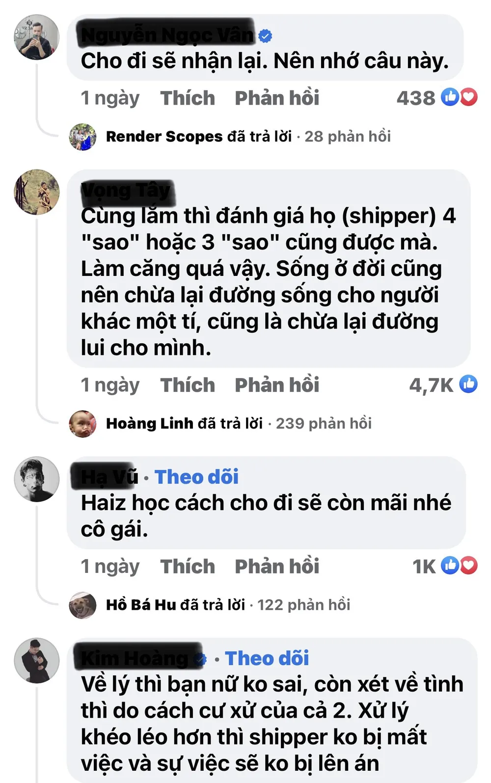 Đa phần ý kiến người dùng mạng xã hội đều cho rằng hành động gửi báo cáo của cô gái quá nặng nề, khiến nam shipper bị khóa tài khoản. Ảnh: Chụp màn hình