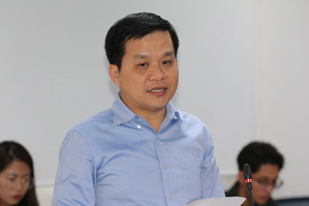 Ông Nguyễn Hồng Tâm, Giám đốc Trung tâm Kiểm soát Bệnh tật TP.HCM, thông tin tại họp báo. Ảnh: THÀNH NHÂN Ông Nguyễn Hồng Tâm, Giám đốc Trung tâm Kiểm soát Bệnh tật TP.HCM, thông tin tại họp báo. Ảnh: THÀNH NHÂN