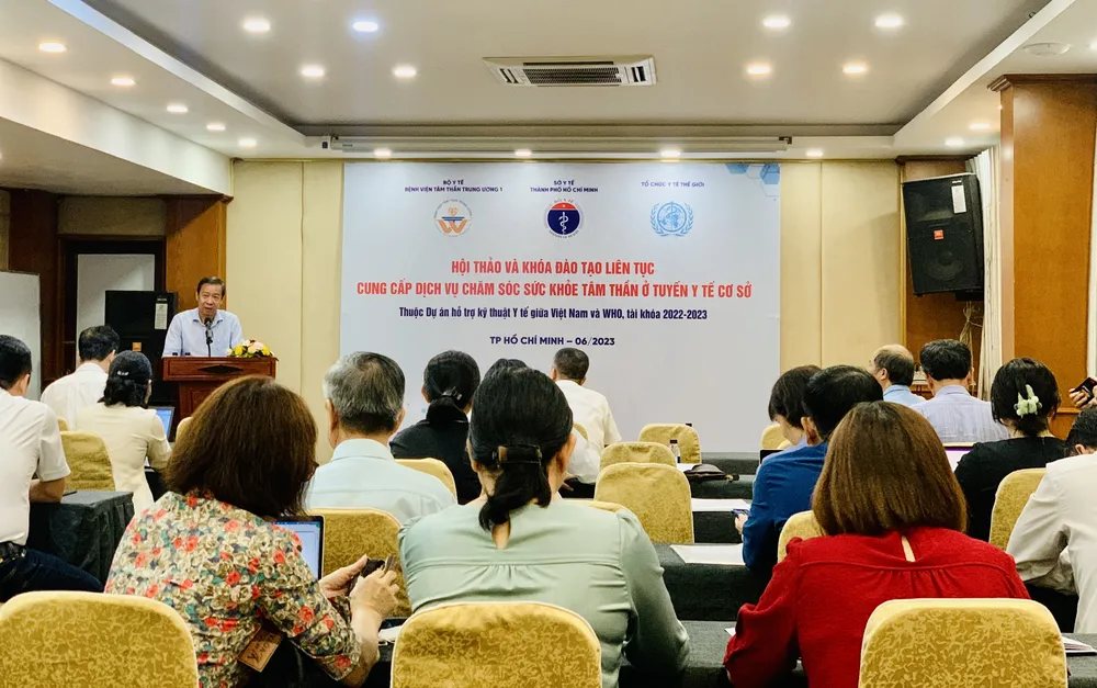 Hội thảo Tăng cường công tác chăm sóc sức khỏe tâm thần tại TP.HCM. Ảnh: THẢO PHƯƠNG