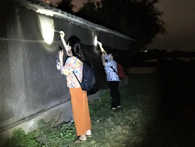Nhân viên HCDC đang bắt muỗi đêm ở chuồng gia súc. Ảnh: HCDC bat-muoi-dem2 (2).jpg