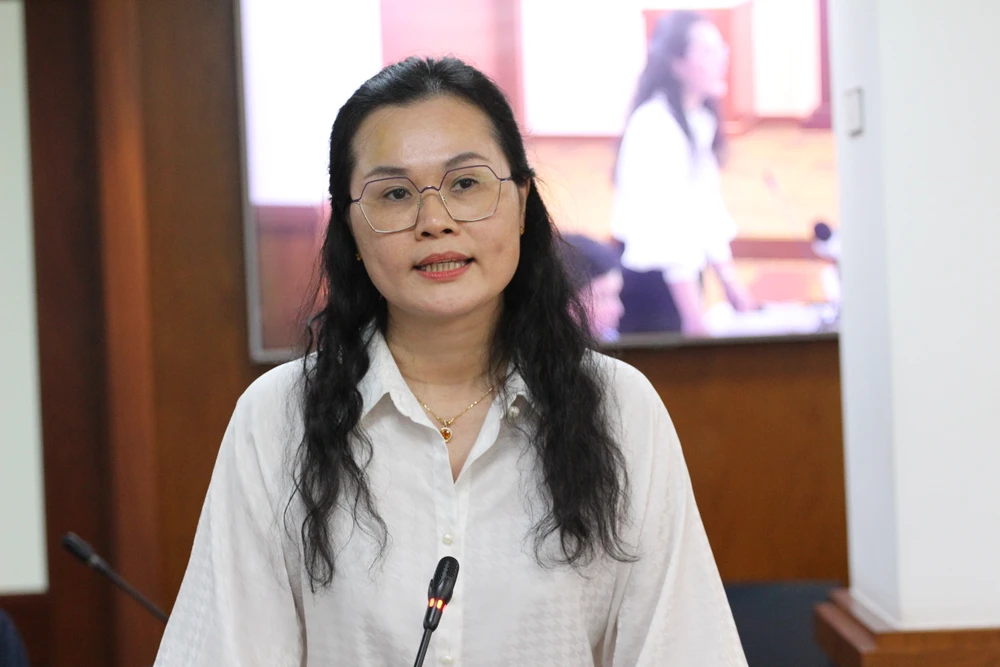 Bà Lê Thụy Mỵ Châu, Phó Giám đốc Sở GD&ĐT TP.HCM. Ảnh: THÀNH NHÂN My-Chau1.JPG