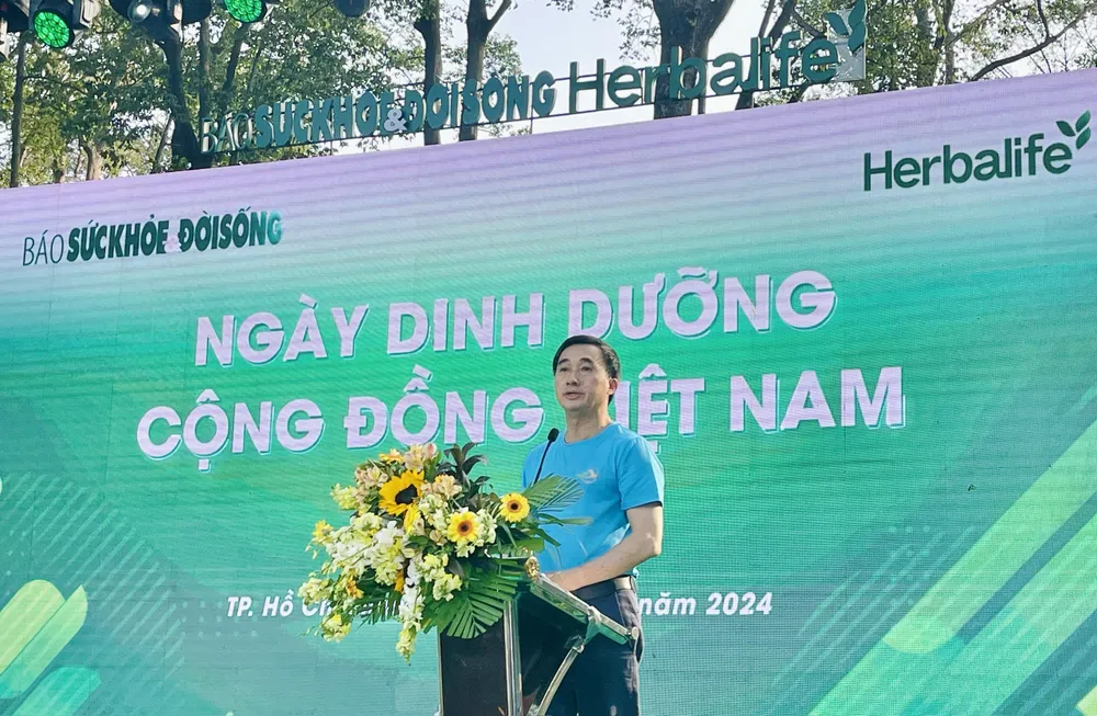 GS-TS Trần Văn Thuấn, Thứ Trưởng Bộ Y Tế, phát biểu tại chương trình. Ảnh: THẢO PHƯƠNG ngay-dinh-duong-cong-dong-Viet-Nam3.jpg