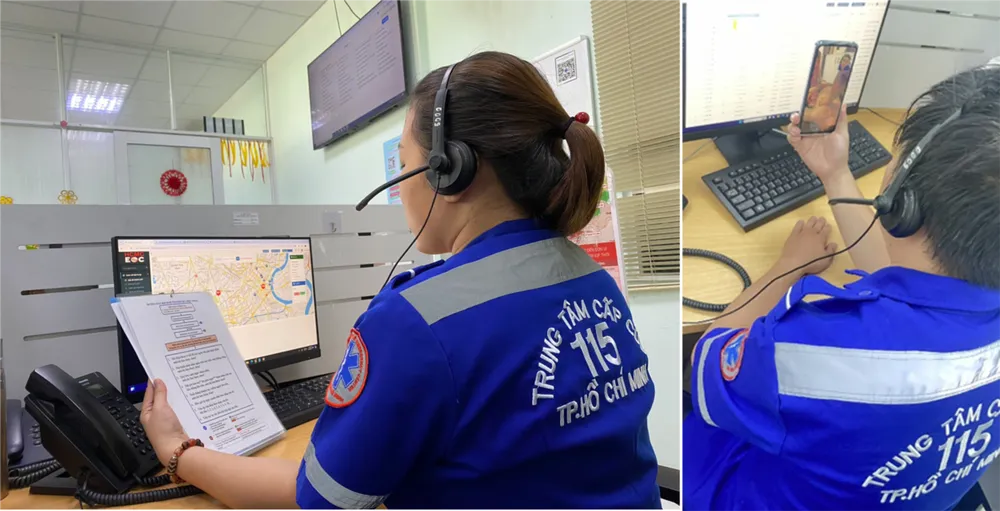Ca bệnh ngưng tim ngưng thở được điều phối viên nhanh chóng phát hiện và hướng dẫn ép tim qua điện thoại. Ảnh: TTCC 115 ngưng tim ngưng thở - 1