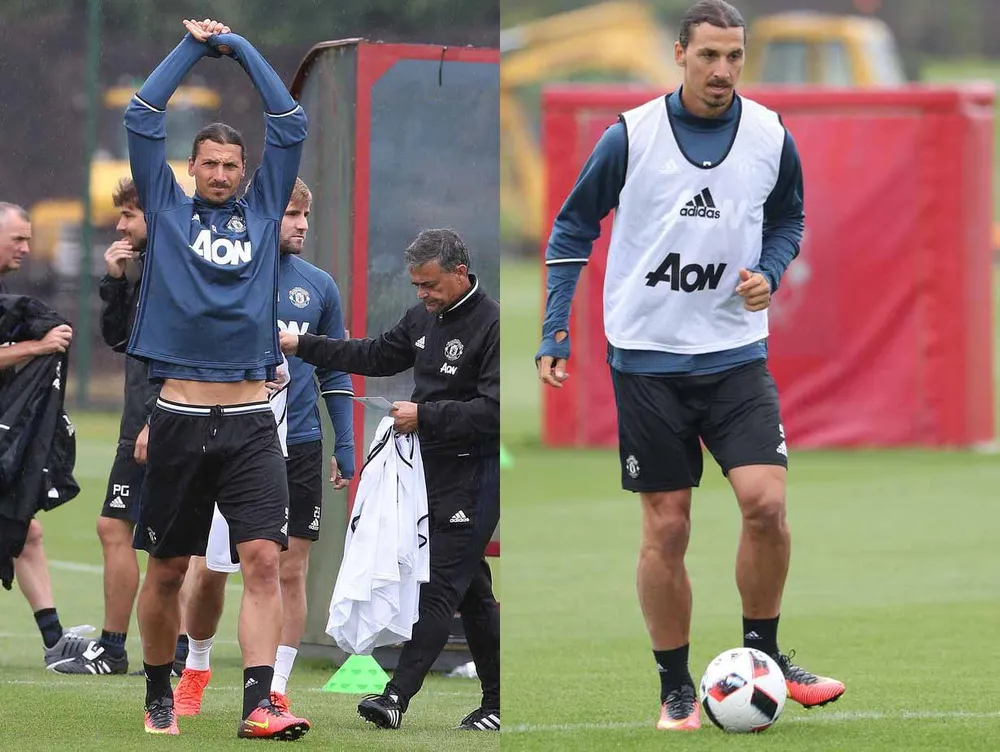 Zlatan Ibrahimovic và buổi tập đầu tiên trong màu áo Quỷ đỏ ảnh 1 Zlatan Ibrahimovic và buổi tập đầu tiên trong màu áo Quỷ đỏ ảnh 1
