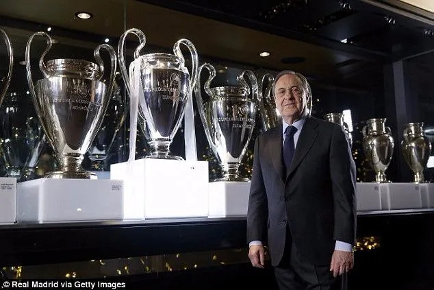 Chủ tịch Real Madrid, Florentino Perez và bộ sưu tập những chiếc cúp vô đ