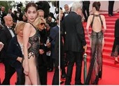 Ngọc Trinh gây sốc khi mặc như không mặc ở Cannes 