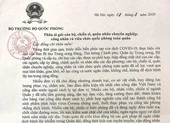 Bộ trưởng Quốc phòng gửi thư khen quân đội chống dịch COVID-19