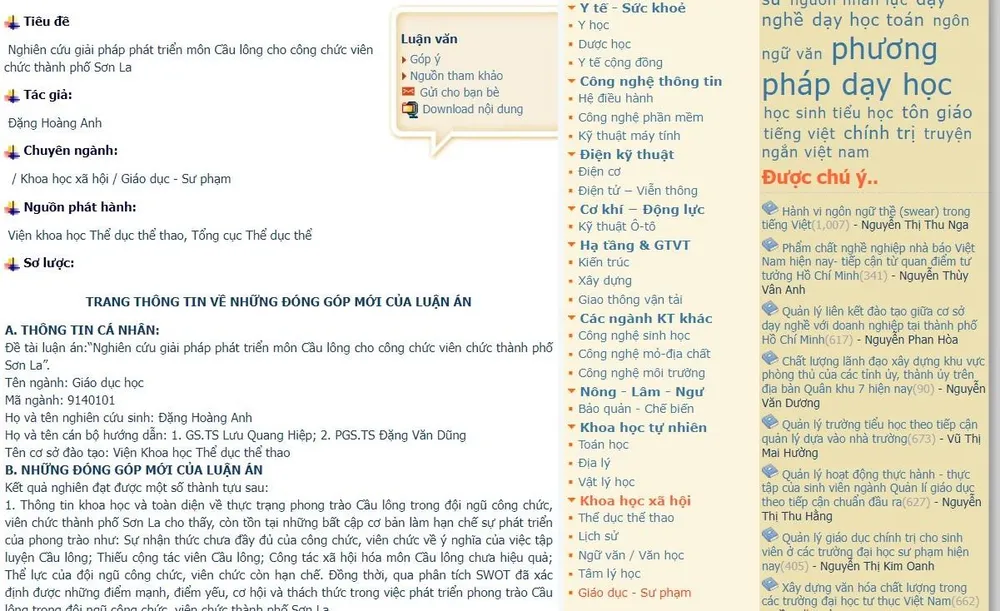 Luận văn được đăng tải công khai trên trang luanvan.moet.edu.vn. Ảnh chụp màn hình. Luận văn được đăng tải công khai trên trang luanvan.moet.edu.vn. Ảnh chụp màn hình.