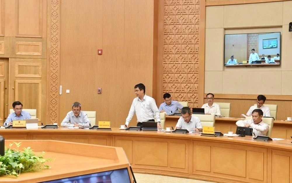 Chủ đầu tư ACV báo cáo tại cuộc họp - Ảnh: VGP Chủ đầu tư ACV báo cáo tại cuộc họp - Ảnh: VGP