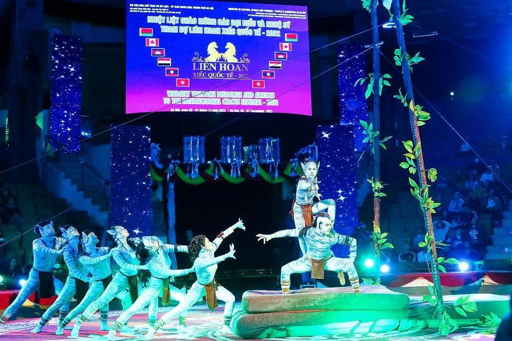 Tiết mục trình diễn tại Liên hoan. Ảnh: VT