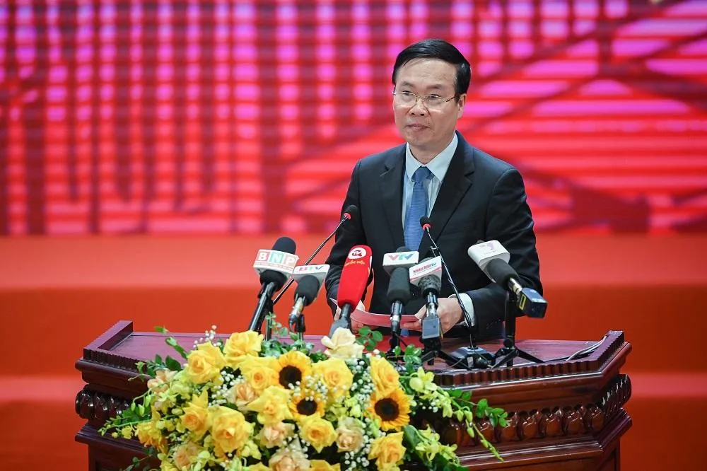 Ủy viên Bộ Chính trị, Thường trực Ban Bí thư Võ Văn Thưởng phát biểu tại hội thảo. Ảnh: QH Ủy viên Bộ Chính trị, Thường trực Ban Bí thư Võ Văn Thưởng phát biểu tại hội thảo. Ảnh: QH