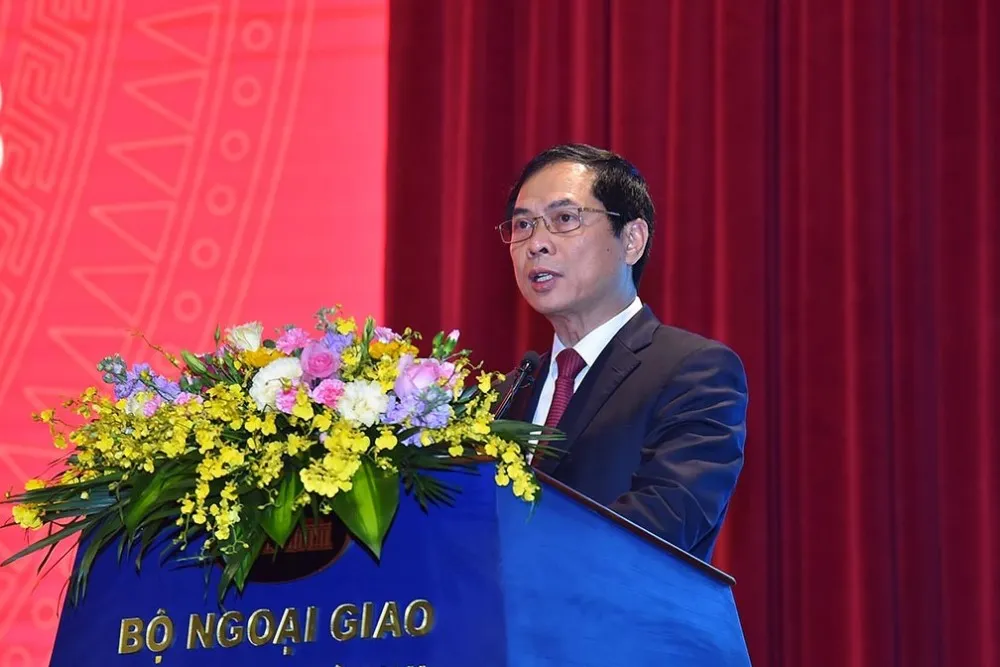 Bộ trưởng Ngoại giao Bùi Thanh Sơn phát biểu tại hội nghị. Ảnh: TUẤN ANH Bộ trưởng Ngoại giao Bùi Thanh Sơn phát biểu tại hội nghị. Ảnh: TUẤN ANH
