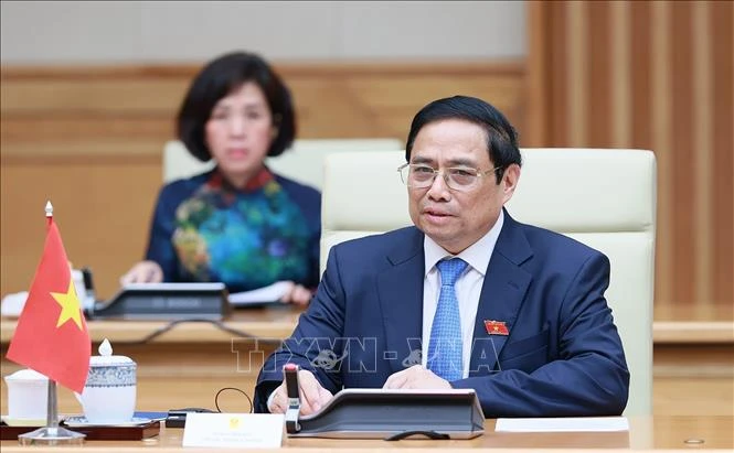 Thủ tướng Phạm Minh Chính phát biểu tại buổi tiếp Chủ tịch Đảng Nước Nga Thống nhất, Phó Chủ tịch Hội đồng An ninh Liên bang Nga Dmitry Medvedev. Ảnh: TTXVN. Thủ tướng Phạm Minh Chính phát biểu tại buổi tiếp Chủ tịch Đảng Nước Nga Thống nhất, Phó Chủ tịch Hội đồng An ninh Liên bang Nga Dmitry Medvedev. Ảnh: TTXVN.