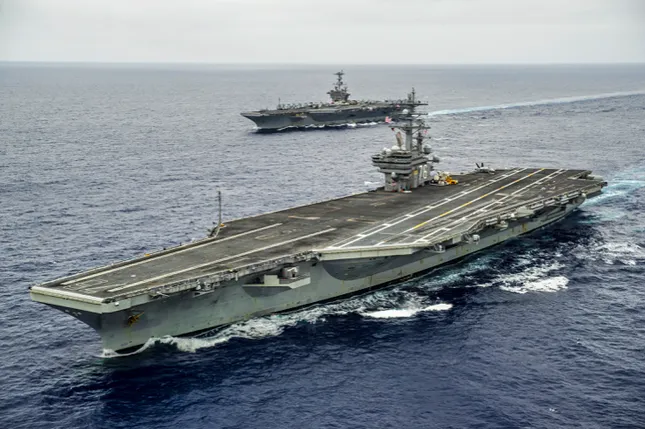 Tàu sân bay Mỹ USS Ronald Reagan. Ảnh: US Navy