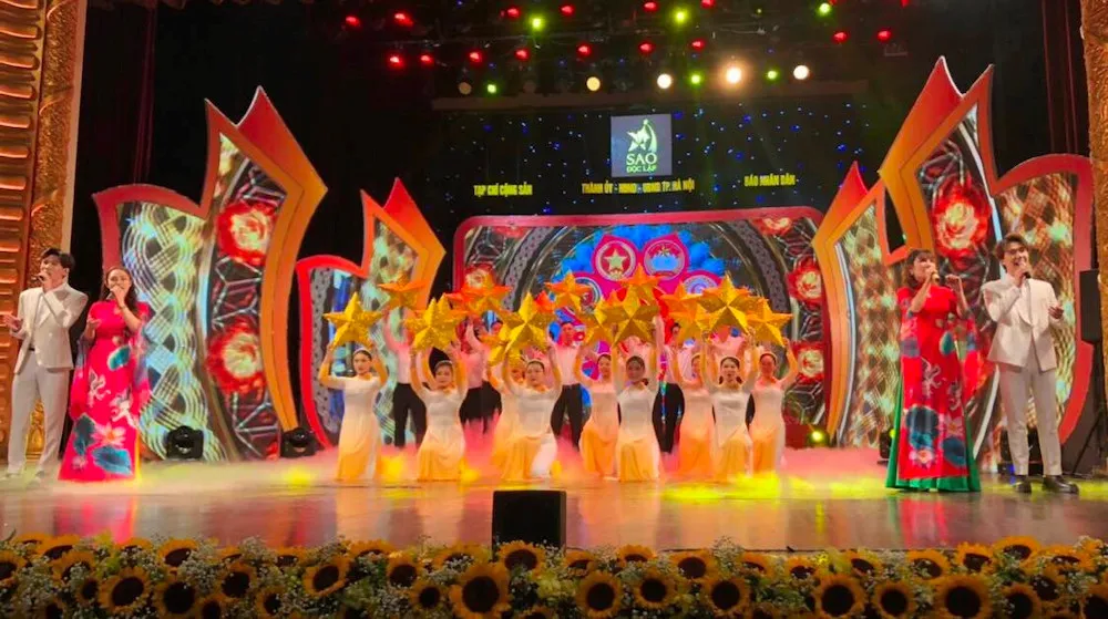 Chương trình phản ánh quá trình 78 năm độc lập và tự chủ, kiên định theo con đường chủ nghĩa xã hội của đất nước ta. Ảnh: HẠNH TRẦN