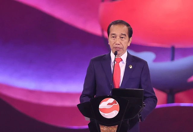 Tổng thống Indonesia Joko Widodo phát biểu tại lễ khai mạc hội nghị - Ảnh: VGP.