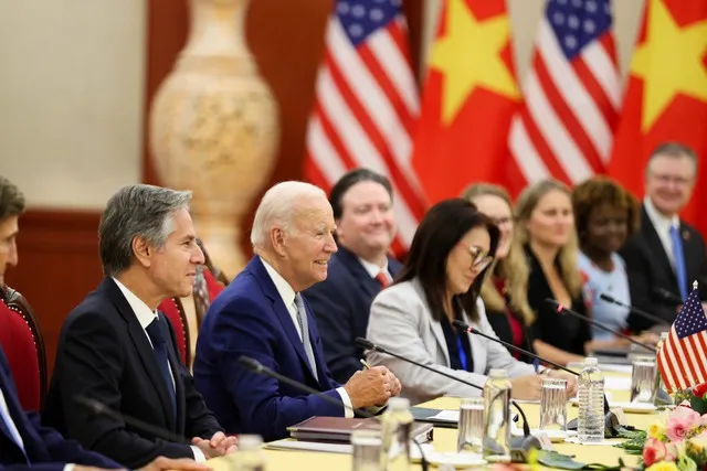 Tổng thống Joe Biden đánh giá cao việc hai nước nâng cấp quan hệ lên quan hệ Đối tác Chiến lược Toàn diện có lợi cho cả hai nước và lợi ích quốc tế chung. Ảnh VGP. 43263456653dcb00efb3da1a217ccbe4-1694348302401610283853-1694351284704882412493.jpg