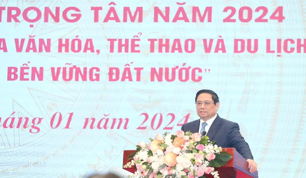 Thủ tướng Phạm Minh Chính phát biểu tại hội nghị về văn hoá