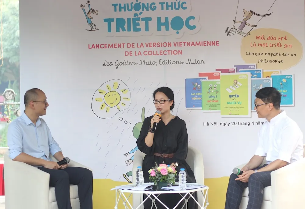 Các diễn giả tại buổi giao lưu. Ảnh: VIẾT THỊNH. Thưởng thức triết học,