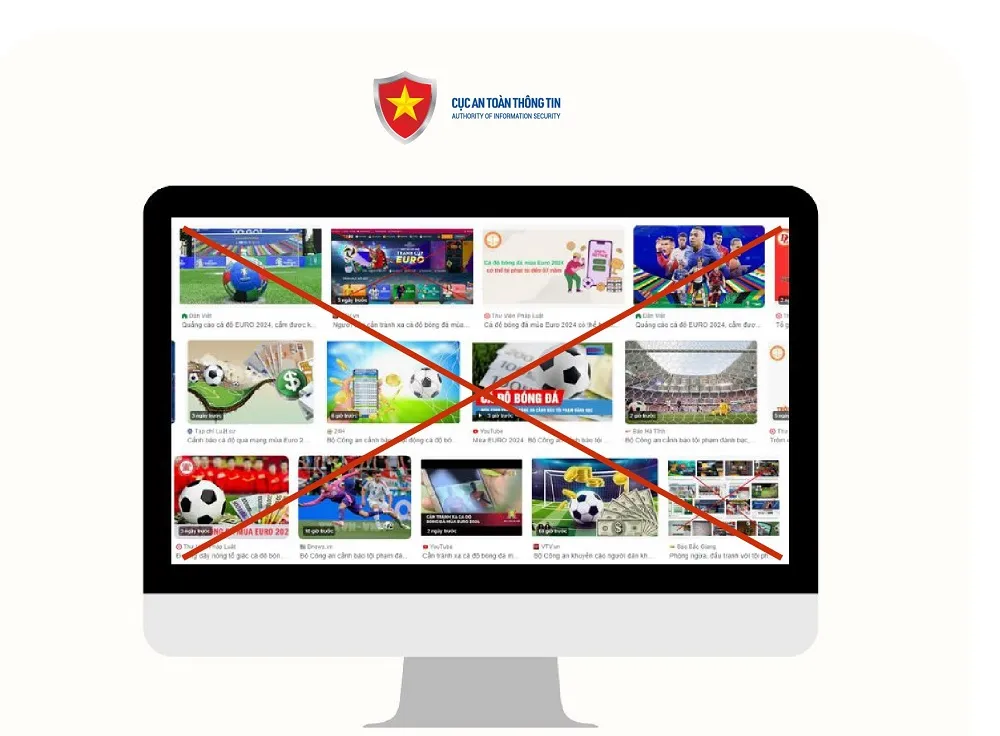 Hiện nay các tổ chức cờ bạc đã lợi dụng không gian mạng để lập nhiều website cá độ bóng đá. Ảnh: Cục ATTT. tuyen-nhan-vien-lam-cong-viec-lap-rap-but-bi-tai-nha-la-lua-dao-truc-tuyen-4.jpeg